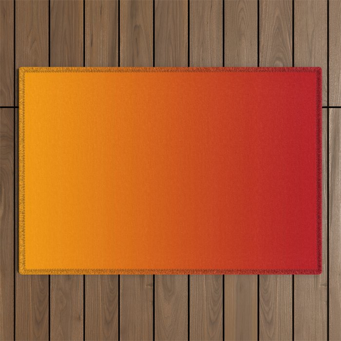 Red Orange Gradient Outdoor Rug Gallery Image 1