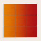 Red Orange Gradient Wood Wall Art Gallery Image 1