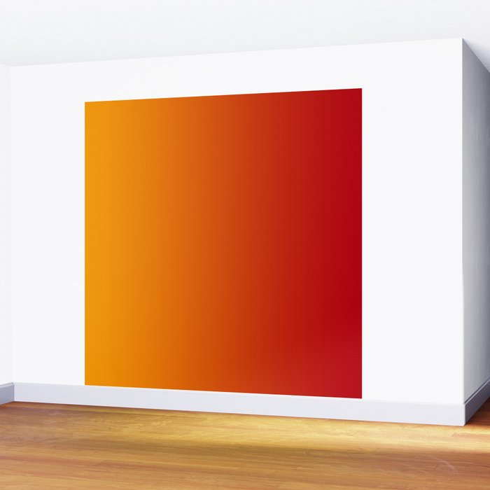 Red Orange Gradient Wall Mural Gallery Image 2