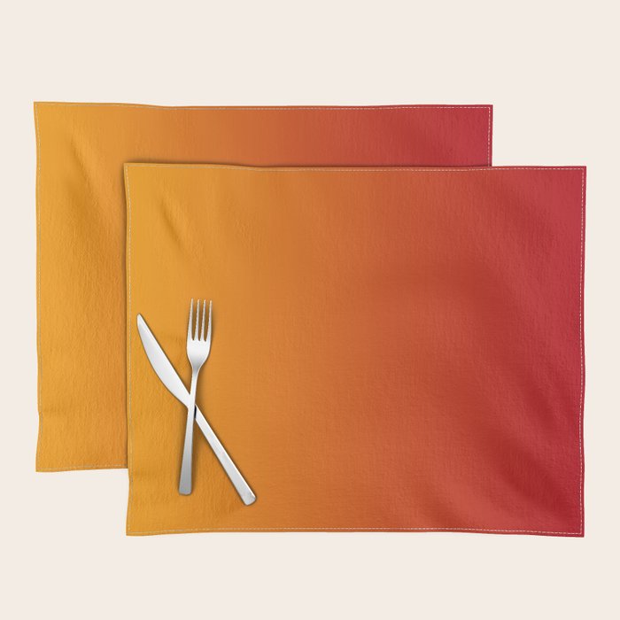 Red Orange Gradient Placemat Gallery Image 1