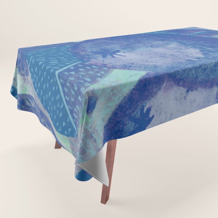 Fall Apple Orchard Painting in Cobalt Blue Tablecloth Gallery Image 1