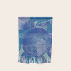 Fall Apple Orchard Painting in Cobalt Blue Wall Hanging Gallery Image 1