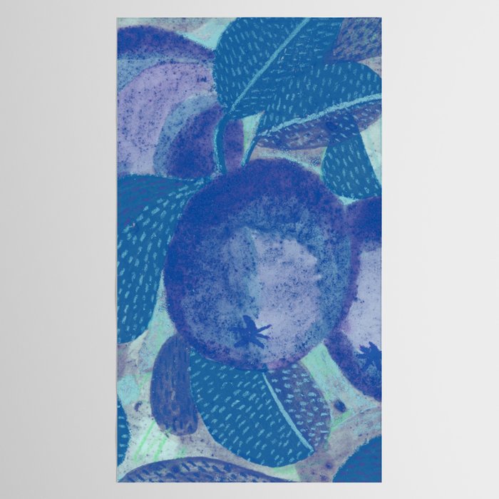 Fall Apple Orchard Painting in Cobalt Blue Tablecloth Gallery Image 2