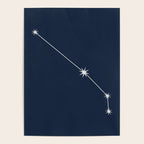 Aries Zodiac Star Constellation Line Art Dark Blue Poster Gallery Image 4