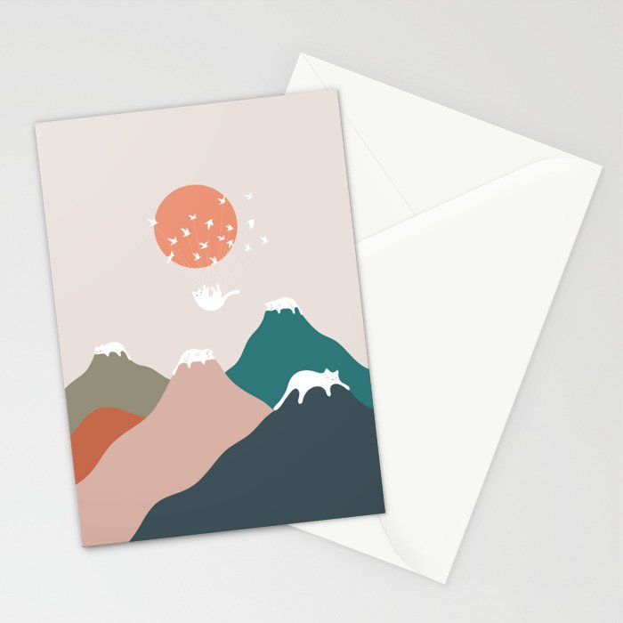 Cat Landscape 193 Stationery Card Gallery Image 2