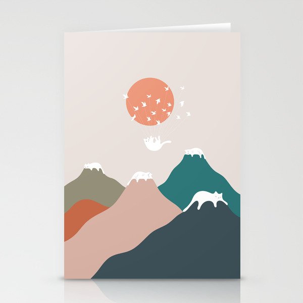Cat Landscape 193 Stationery Card Gallery Image 2