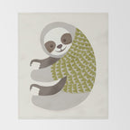 Whimsical Sloth Throw Blanket Gallery Image 2