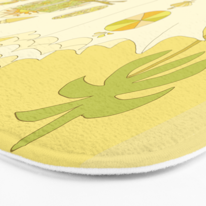 surf house shell dream house // retro art by surfy birdy Bath Mat Gallery Image 3