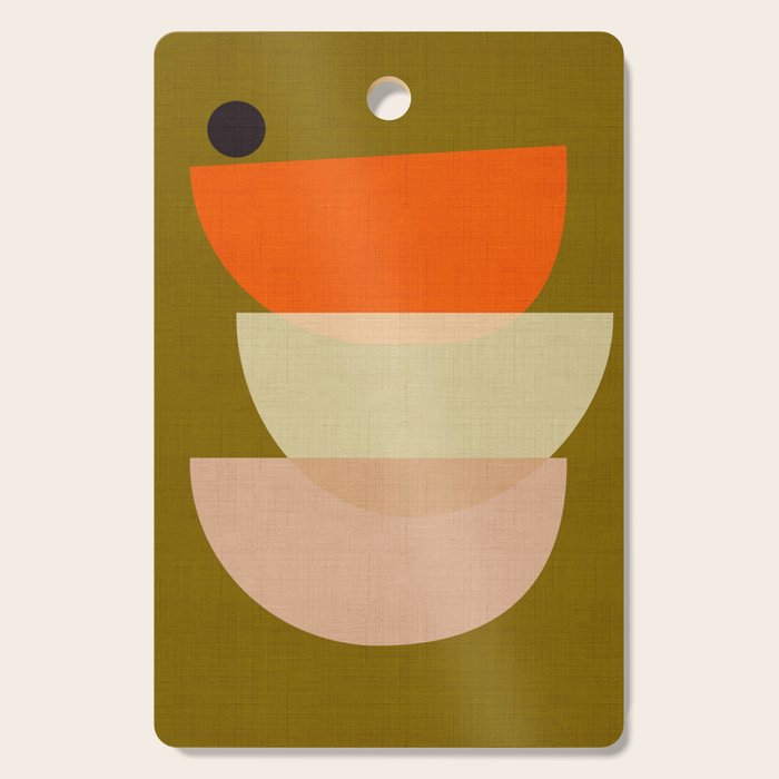 cups balance mid century minimal Cutting Board Gallery Image 1