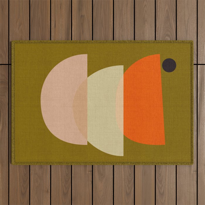 cups balance mid century minimal Outdoor Rug Gallery Image 1