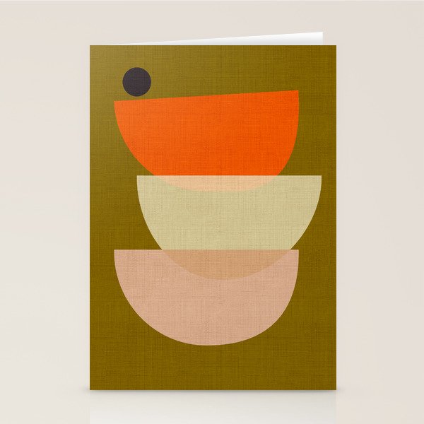 cups balance mid century minimal Stationery Card Gallery Image 2