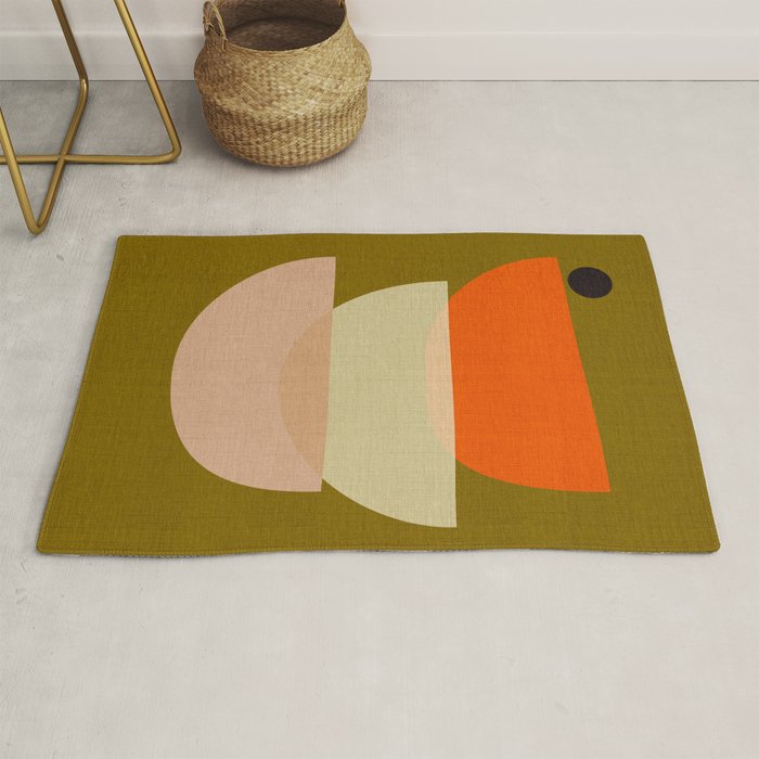 cups balance mid century minimal Rug Gallery Image 1
