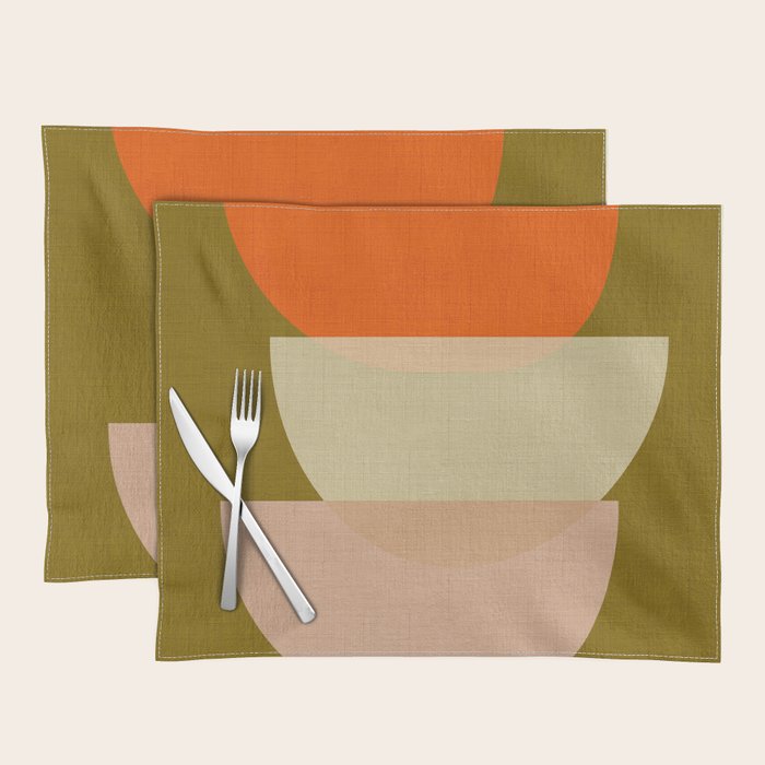 cups balance mid century minimal Placemat Gallery Image 1