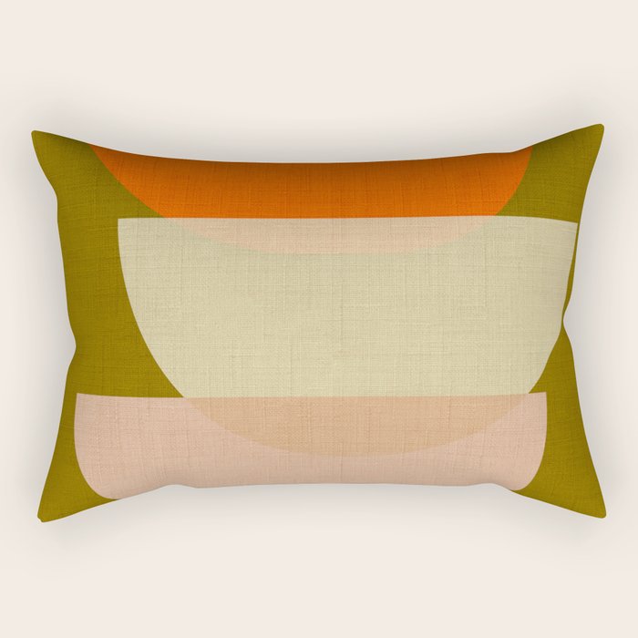 cups balance mid century minimal Rectangular Pillow Gallery Image 2