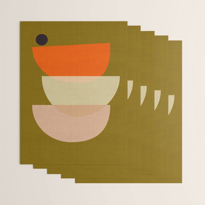 cups balance mid century minimal Wrapping Paper Gallery Image 3