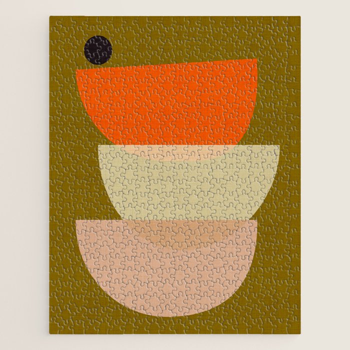 cups balance mid century minimal Jigsaw Puzzle Gallery Image 1