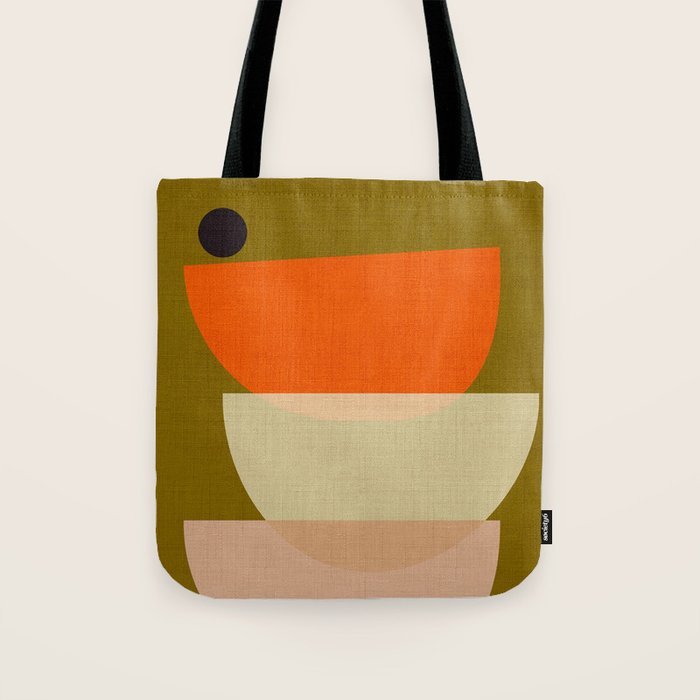 cups balance mid century minimal Tote Bag Gallery Image 1