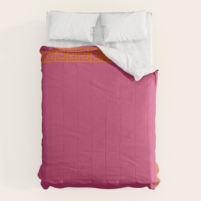 Pink Greek Key Print Comforter Gallery Image 6