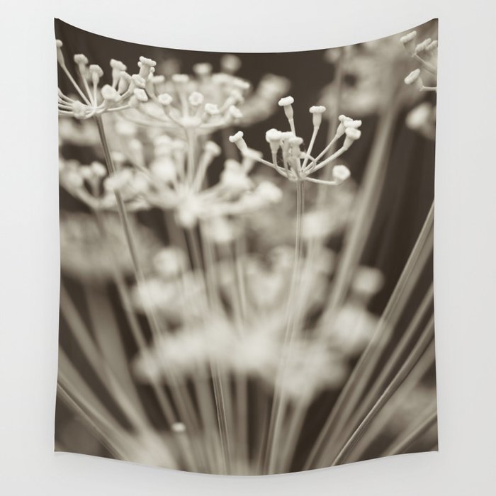 Dill Botanical Abstract 2 Wall Tapestry Gallery Image 1