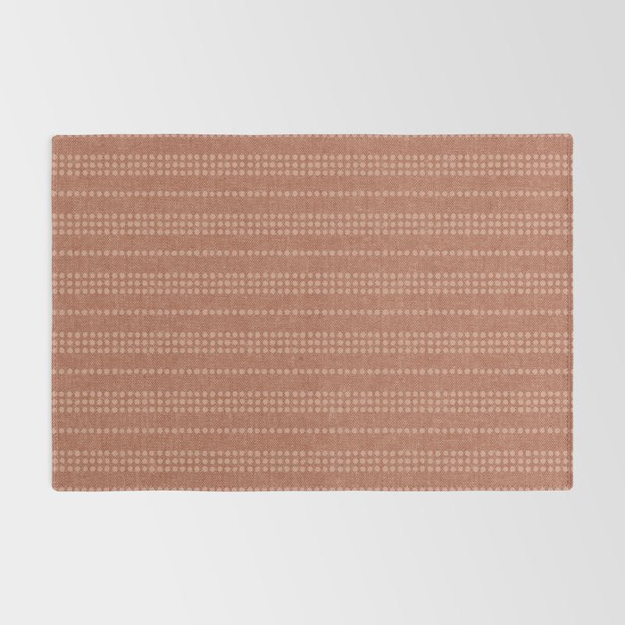 irregular striped dots - terracotta Rug Gallery Image 2