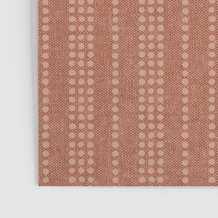 irregular striped dots - terracotta Poster Gallery Image 3