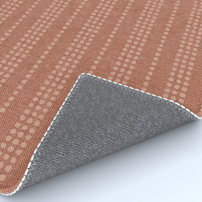 irregular striped dots - terracotta Rug Gallery Image 4