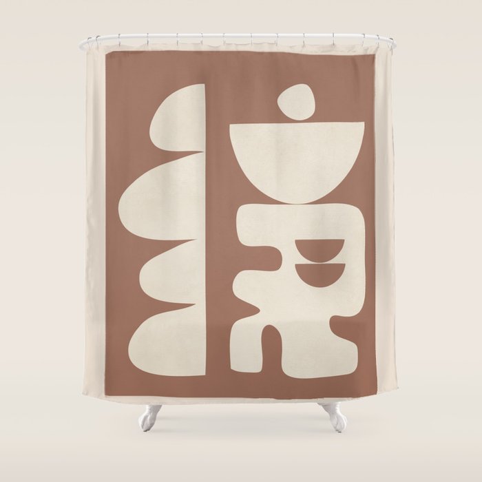 Mocha Movement 1 Shower Curtain Gallery Image 1