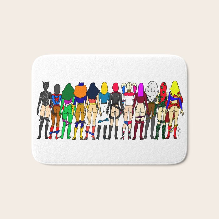 Superhero Butts - Girls Superheroine Butts LV Bath Mat Gallery Image 1