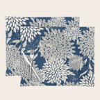 Leaves and Blooms, Blue and Gray Placemat Gallery Image 1