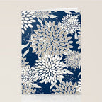 Leaves and Blooms, Blue and Gray Stationery Card Gallery Image 2
