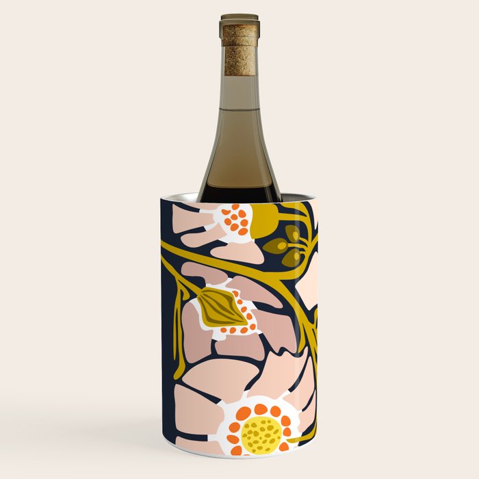 Backyard flower - modern floral illustration Wine Chiller Gallery Image 2