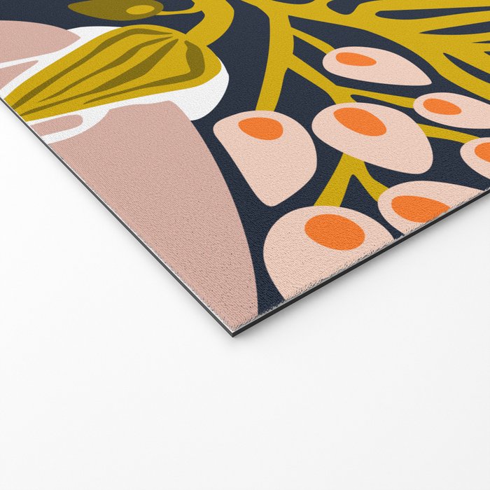 Backyard flower - modern floral illustration Welcome Mat Gallery Image 2