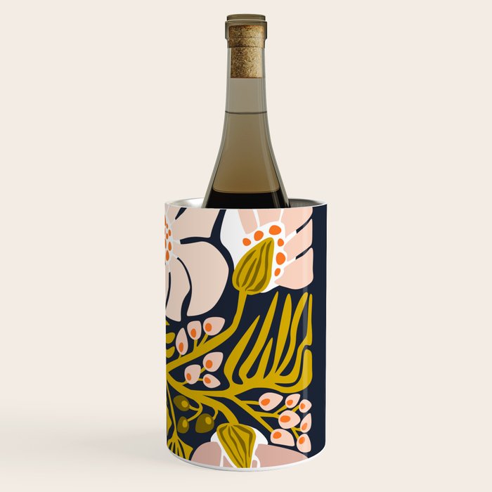 Backyard flower - modern floral illustration Wine Chiller Gallery Image 3