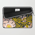 Backyard flower - modern floral illustration Laptop Sleeve Gallery Image 2