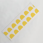Yellow Mid Century Arc Shapes Minimal Pattern Yoga Mat Gallery Image 1