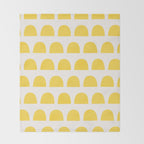 Yellow Mid Century Arc Shapes Minimal Pattern Throw Blanket Gallery Image 2