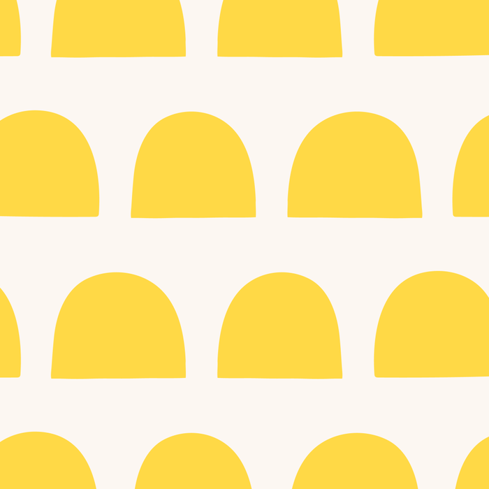 Yellow Mid Century Arc Shapes Minimal Pattern Coffee Mug Gallery Image 2