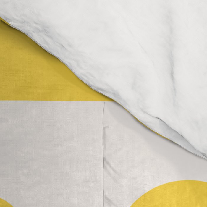 Yellow Mid Century Arc Shapes Minimal Pattern Comforter Gallery Image 4