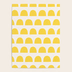 Yellow Mid Century Arc Shapes Minimal Pattern Poster Gallery Image 4