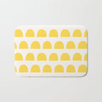 Yellow Mid Century Arc Shapes Minimal Pattern Bath Mat Gallery Image 1