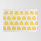 Yellow Mid Century Arc Shapes Minimal Pattern Rug Gallery Image 2