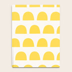 Yellow Mid Century Arc Shapes Minimal Pattern Notebook Gallery Image 4