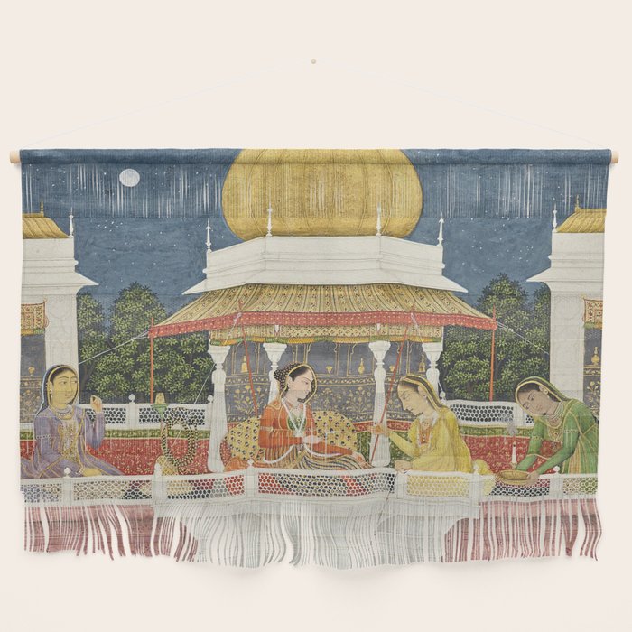 PRINCE CLIMBING TO HIS BETROTHED PROPERTY INDIA 18TH CENTURY  Wall Hanging Gallery Image 1