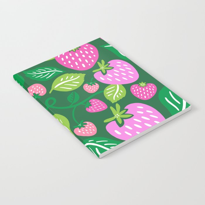 Strawberry Fields - Pink and Green Notebook Gallery Image 1