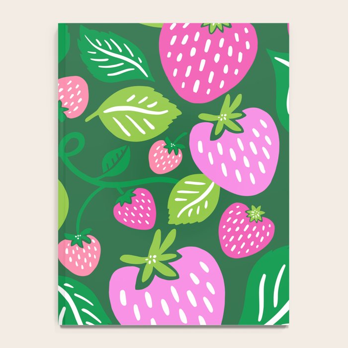 Strawberry Fields - Pink and Green Notebook Gallery Image 4