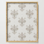 Fleur De Lis In Warm Grey Serving Tray Gallery Image 1