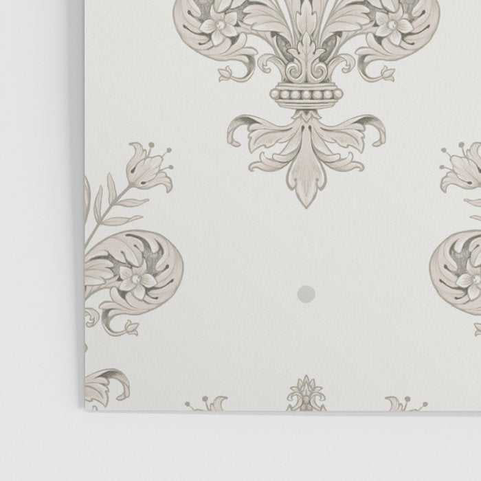 Fleur De Lis In Warm Grey Poster Gallery Image 3