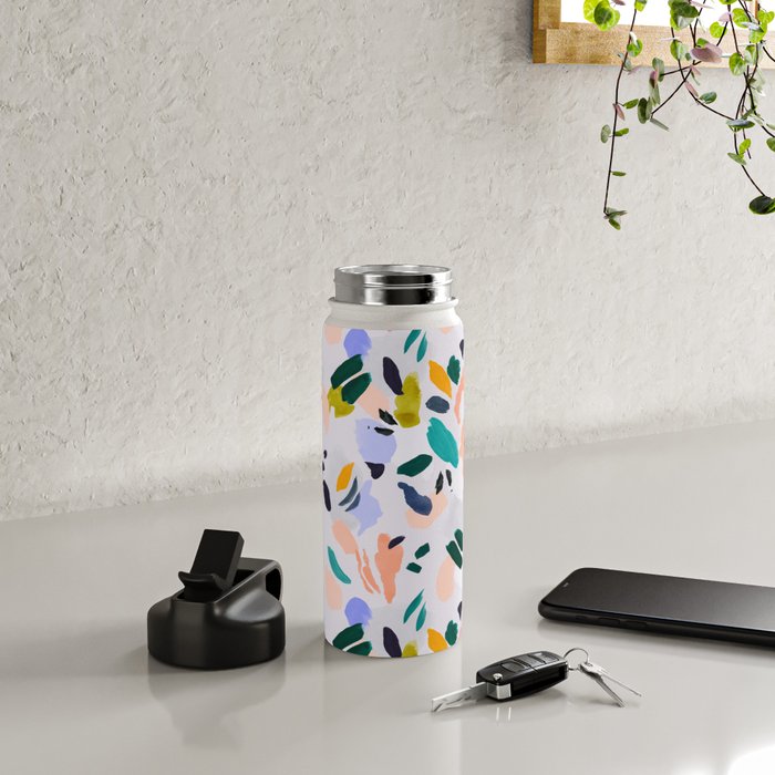 TERRAZZO BRUSHSTROKES Water Bottle Gallery Image 4