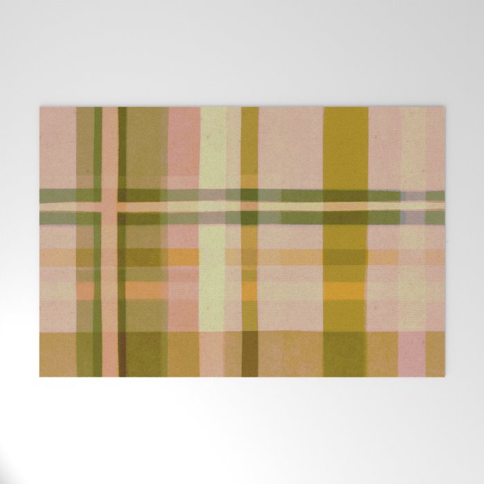 Colorful Plaid #1 Welcome Mat Gallery Image 1