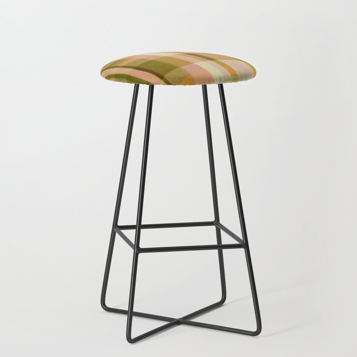 Colorful Plaid #1 Stool Gallery Image 1
